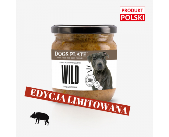 Zdrowa karma dla psa z dzika 360 g – Dogs Plate WILD – edycja limitowana