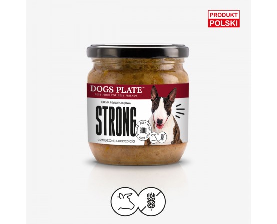 Zdrowa karma dla psa monobiałkowa wołowina 360 g – Dogs Plate STRONG
