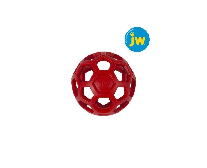 Piłka ażurowa JW HOL-EE ROLLER M 11,5 cm - czerwona