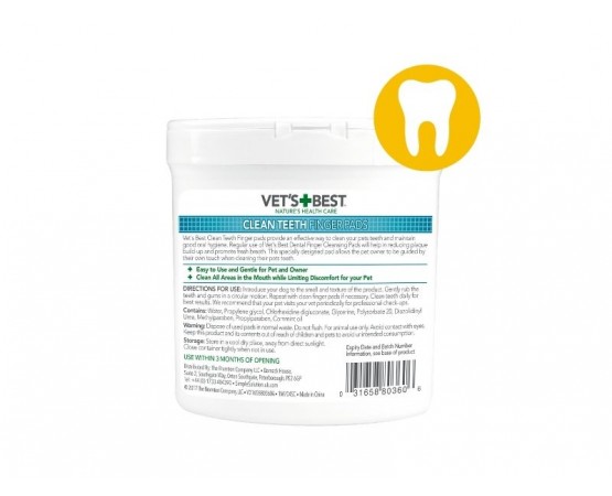 Vet's Best Dental czyściki stomatologiczne na palec 50 szt.