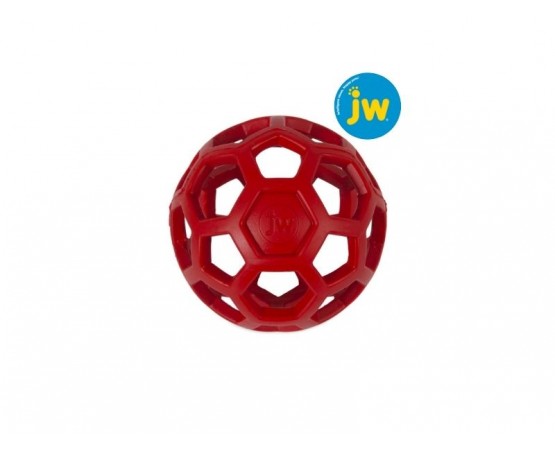 Piłka ażurowa JW HOL-EE ROLLER rozmiar L 14 cm - czerwona