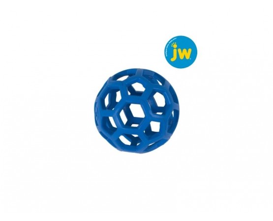 Piłka ażurowa JW HOL-EE ROLLER rozmiar M 11,5 cm - niebieska