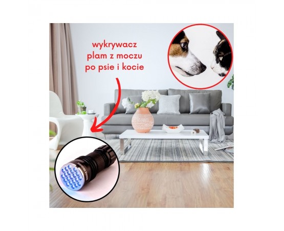 Latarka UV wykrywacz plamy z moczu psa i kota - Simple Solution Spot Spotter HD