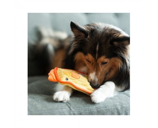 Zabawka dla psa waleczny pisklak z piszczałką 16,5 cm żółto-pomarańczowy - Outward Hound Invincibles Minis®