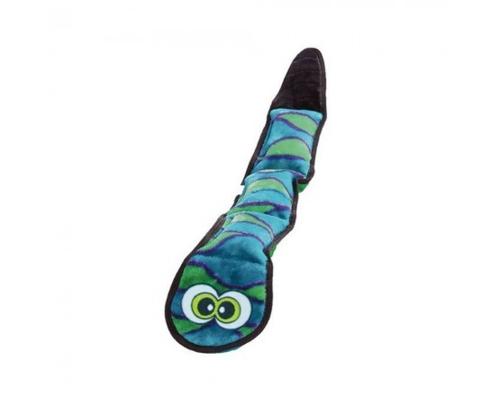Zabawka dla psa wąż z 3 piszczałkami 54,5 cm niebiesko-zielony - Outward Hound Invincibles®