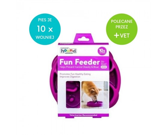 Miska dla psa do powolnego i zdrowego jedzenia z antypoślizgową podstawą 21 cm M - Outward Hound Fun Feeder