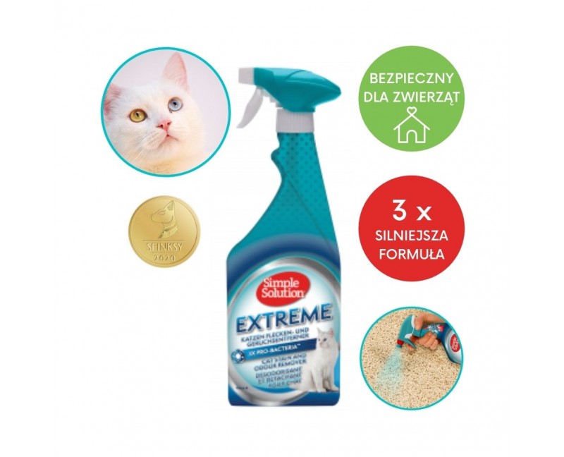 Eliminator plam i przykrych zapachów 750 ml kot - Simple Solution Extreme Stain&Odour Remover