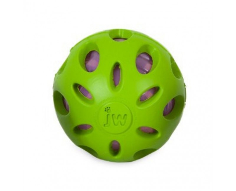 Piłka z odgłosem zgniatanej butelki PET L 11 cm zielona - JW SRACKLE BALL