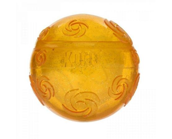 Szeleszczacą pilka dla psa - M 7,5 cm - pomaranczowa - KONG Squeezz Crackie Ball