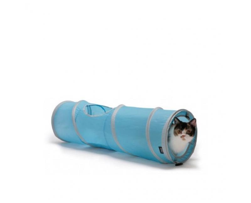 Składany tunel dla kota 91 cm niebieski - Pet Supplies