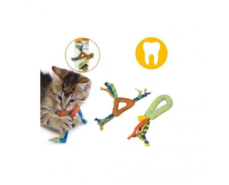 Zabawka dla kota 2 gryzaki z kocimiętką do higieny kocich zębów - Petstages Dental
