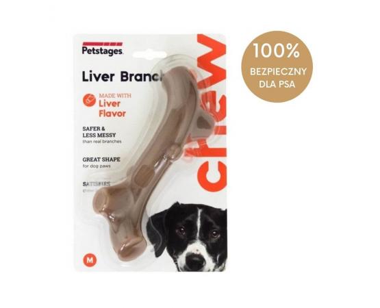 Bezpieczny patyk dla psa o zapachu wątróbki 18 cm - Petstages Liver Branch