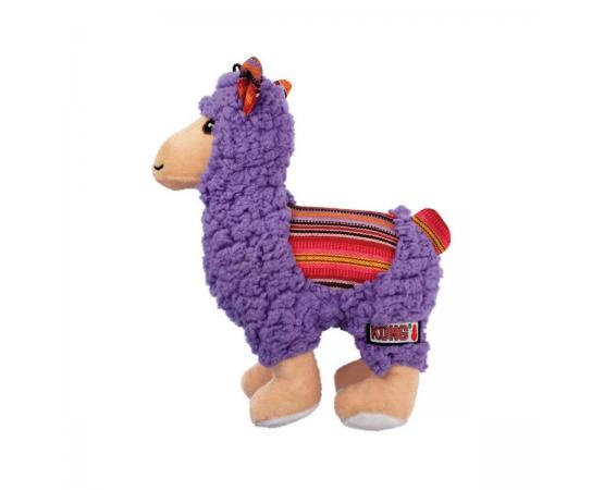 Zabawka dla psa Lama M - szeleści i piszczy - Kong Sherps Llama