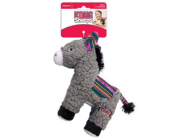 Zabawka dla psa osiołek M - szeleści i piszczy - Kong Sherps Donkey