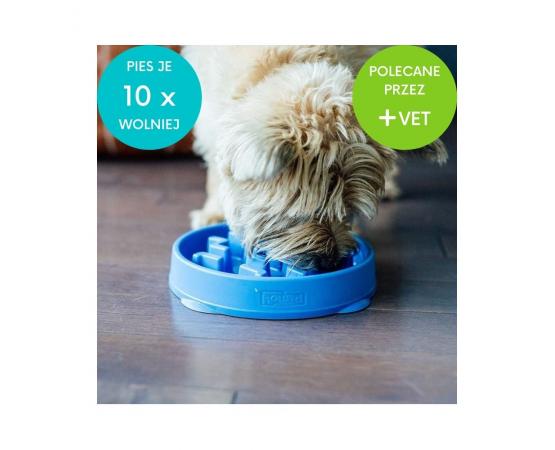 Miska dla psa do powolnego i zdrowego jedzenia z antypoślizgową podstawą 22 cm M niebieska - Outward Hound Fun Feeder