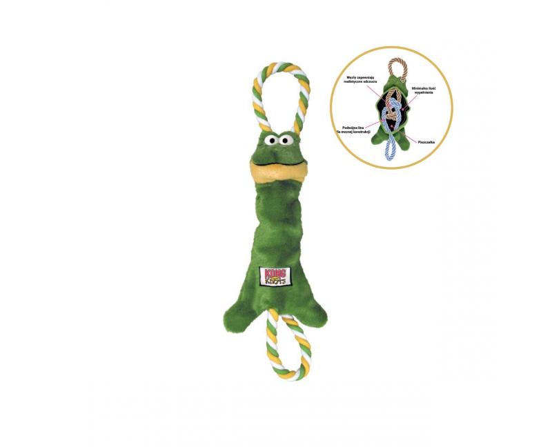 Żaba zabawka szarpak dla psa S/M - Kong Tugger Knots Frog