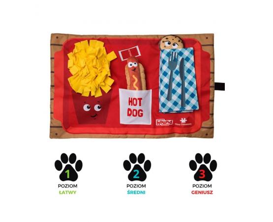 Mata węchowa dla psa Fast Food Fun 56 x 36 cm gra edukacyjna Nina Ottosson - Activity Matz Fast Food Fun