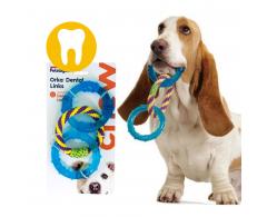 Gryzak dentystyczny dla psa 3 okręgi z gumy i sznura Petstages