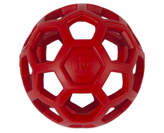 Piłka ażurowa JW HOL-EE ROLLER M 11,5 cm - czerwona